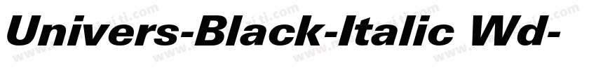 Univers-Black-Italic Wd字体转换